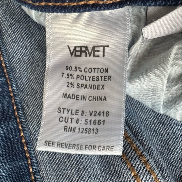 Vervet Mid Rise Carlene Straight Raw Hem Women’s size 28 - Picture 9 of 13